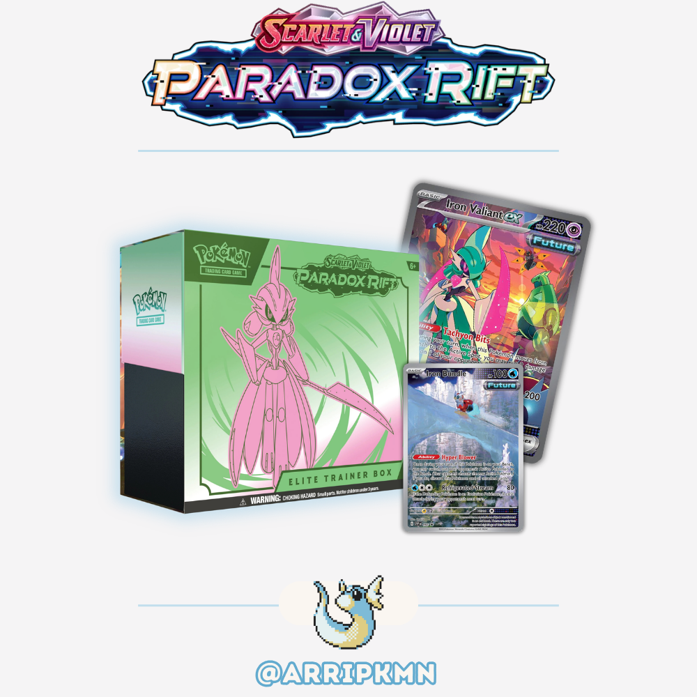 Pokémon Scarlet & Violet Paradox Rift - Elite Trainer Box [Iron Valiant]