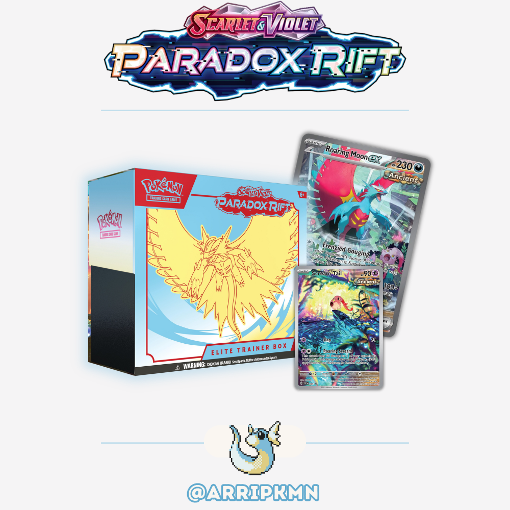 Pokémon Scarlet & Violet Paradox Rift - Elite Trainer Box [Roaring Moon]